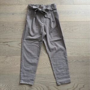 LOFT Petite Houndstooth Paper Bag Ankle Pants | XSP